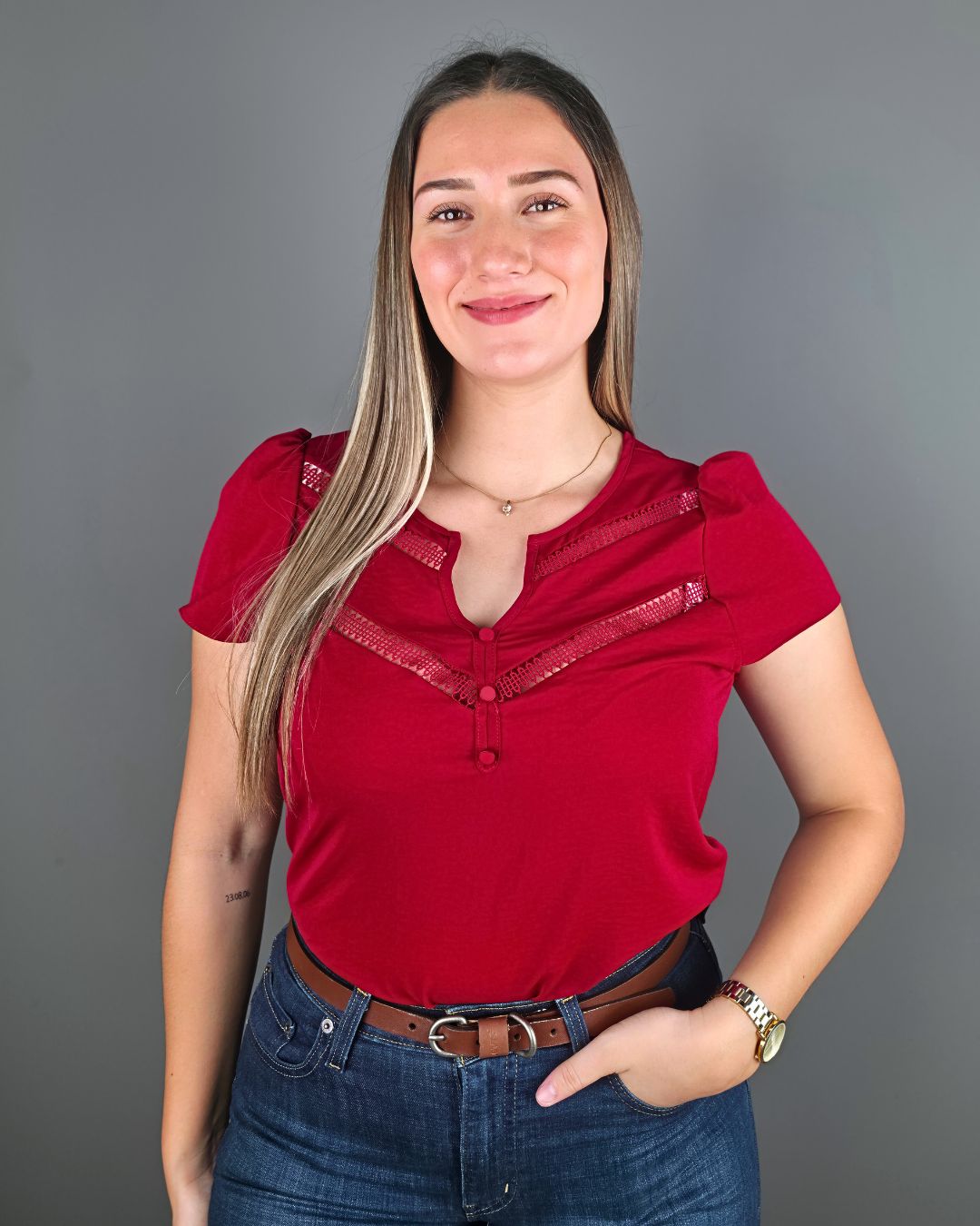 BLUSA TOGETHER ROJA PARA DAMA
