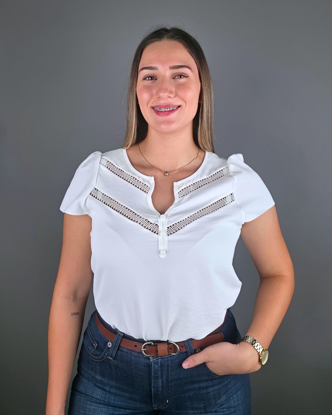 BLUSA TOGETHER BLANCA PARA DAMA