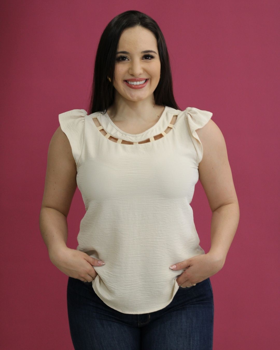 BLUSA TOGETHER BEIGE PARA DAMA