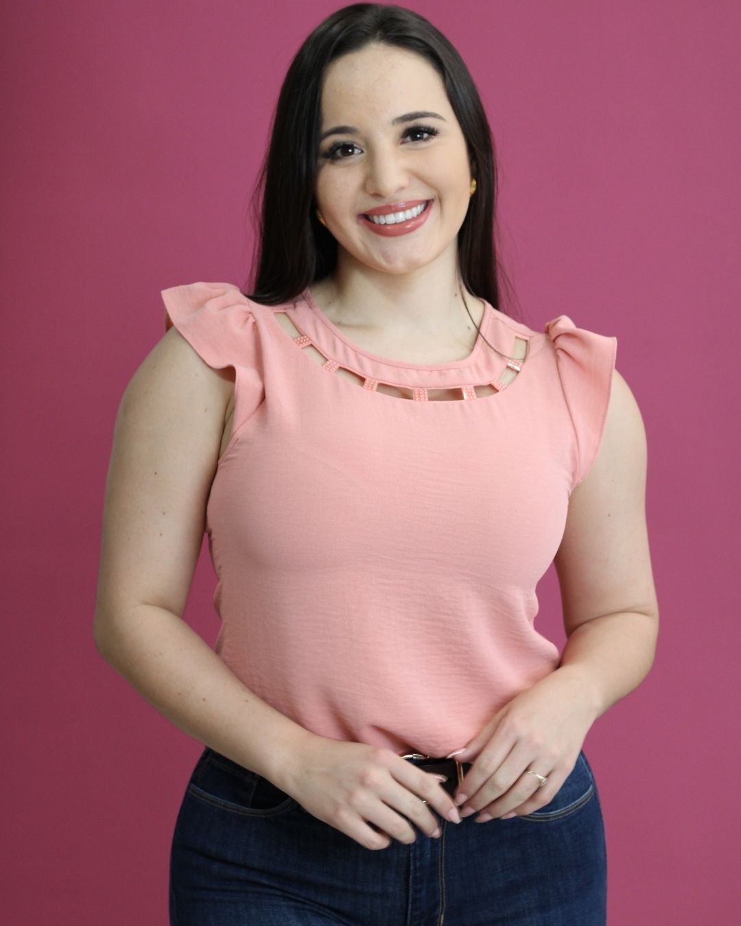 BLUSA TOGETHER ROSA PARA DAMA