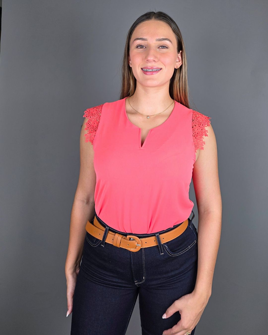 BLUSA TOGETHER CORAL PARA DAMA