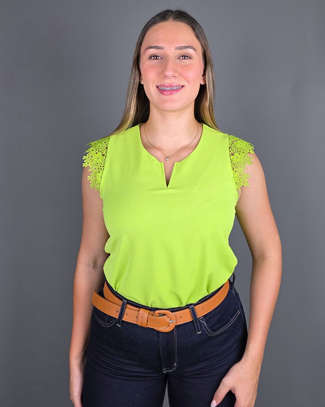 BLUSA TOGETHER VERDE PARA DAMA