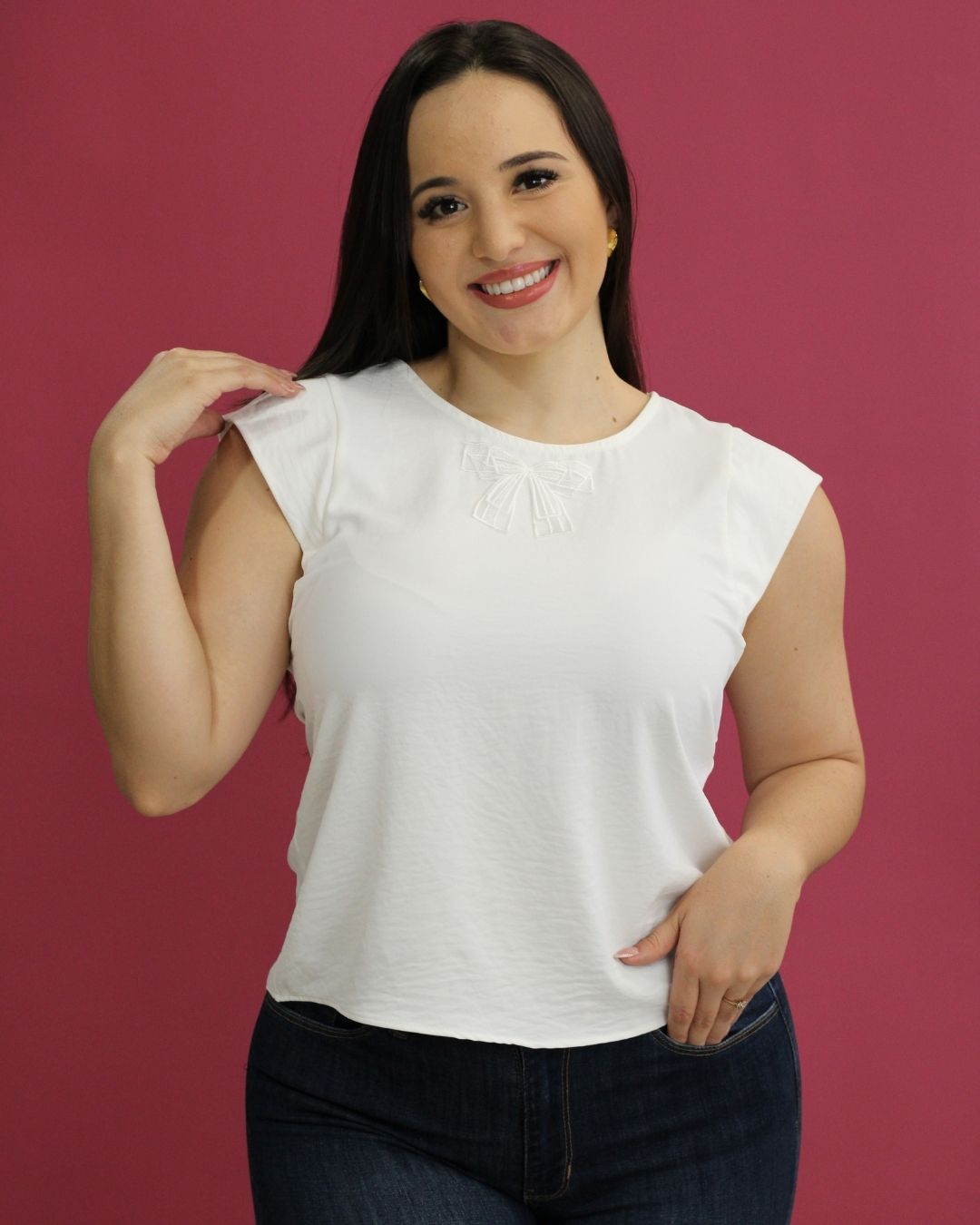BLUSA BONAMI BLANCA PARA DAMA