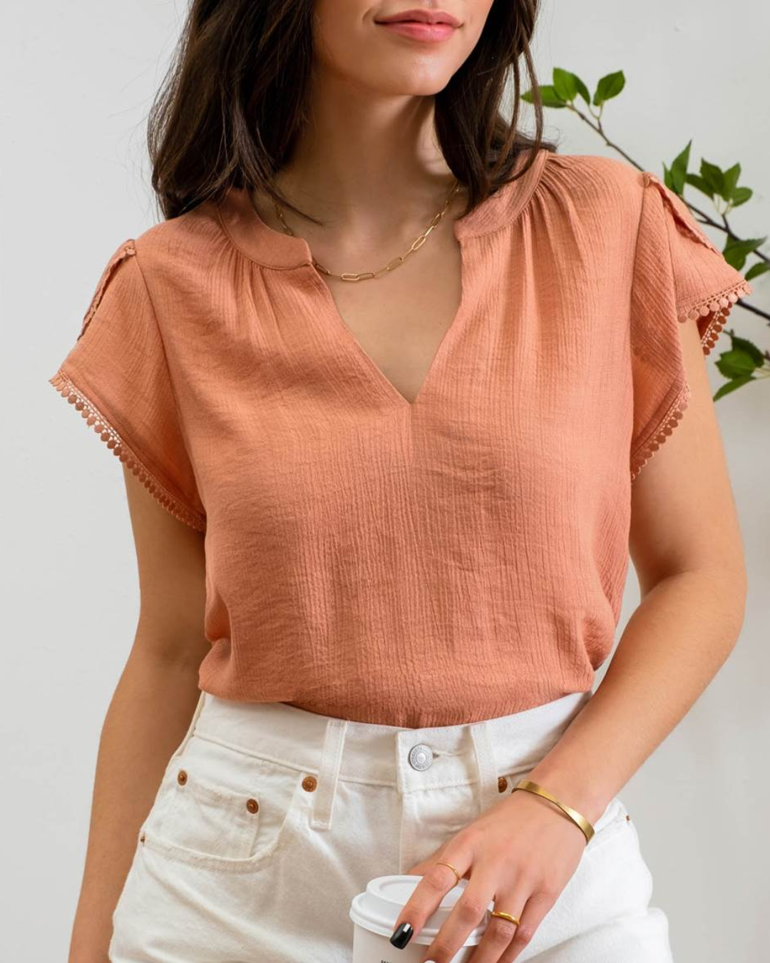 BLUSA MINE CORAL PARA DAMA