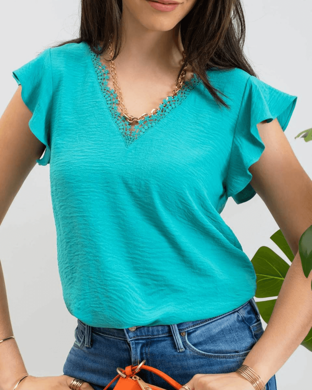 BLUSA MINE TURQUESA