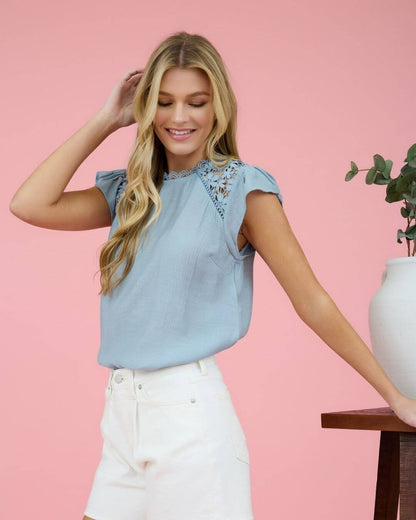 BLUSA MINE CELESTE