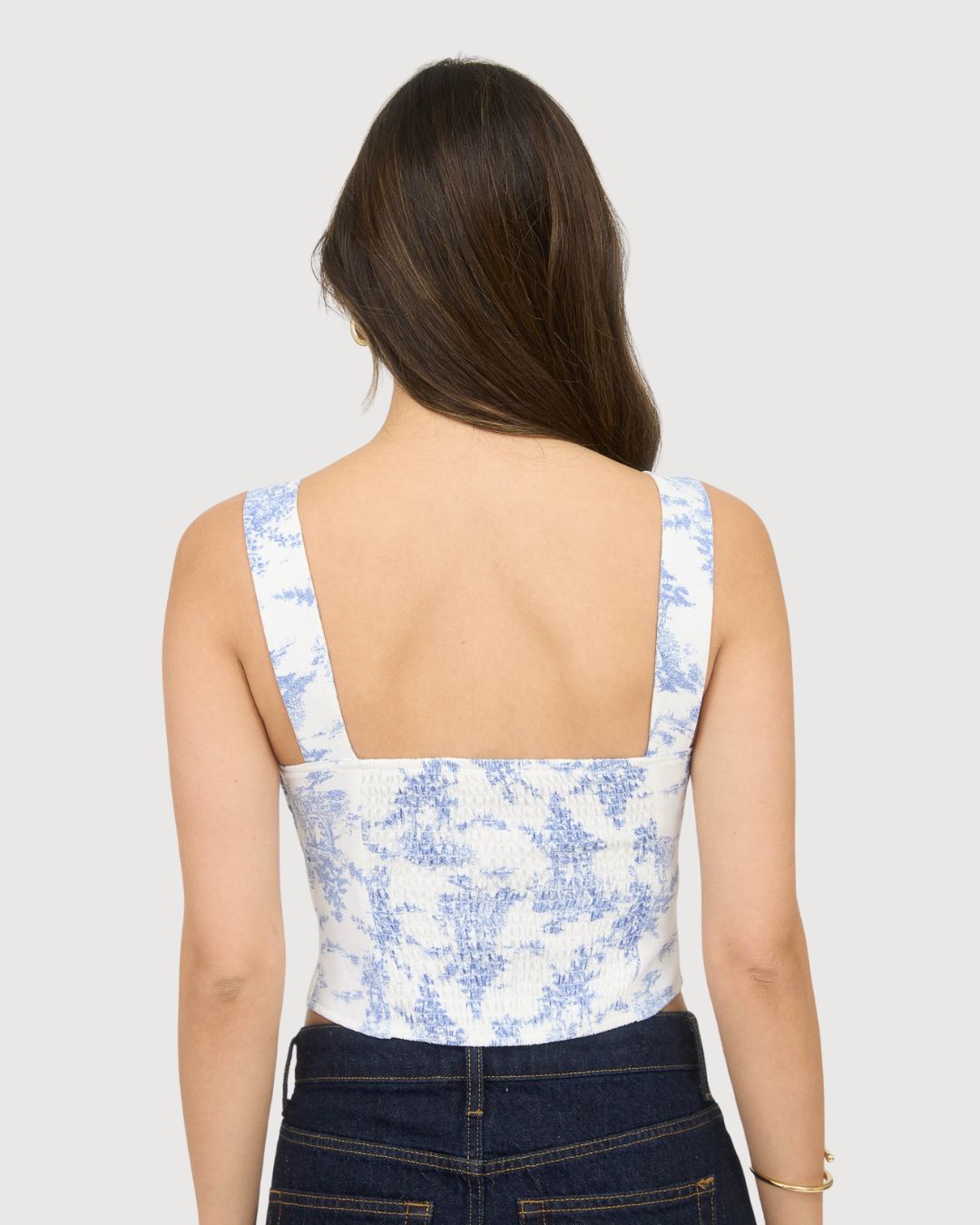 BLUSA MINE ESTAMPADA TIRANTE GRUESO