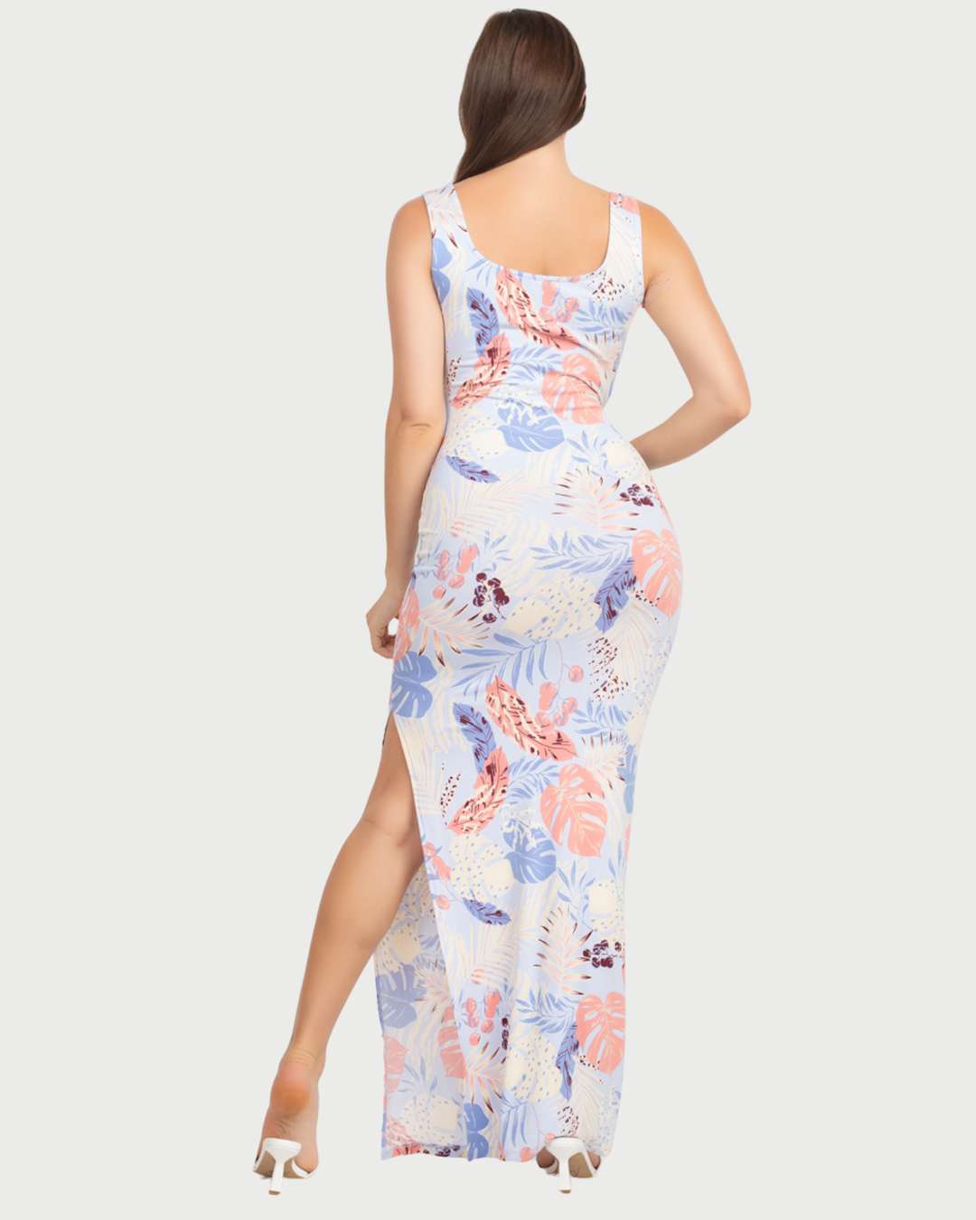 VESTIDO IRIS LARGO CELESTE PARA DAMA