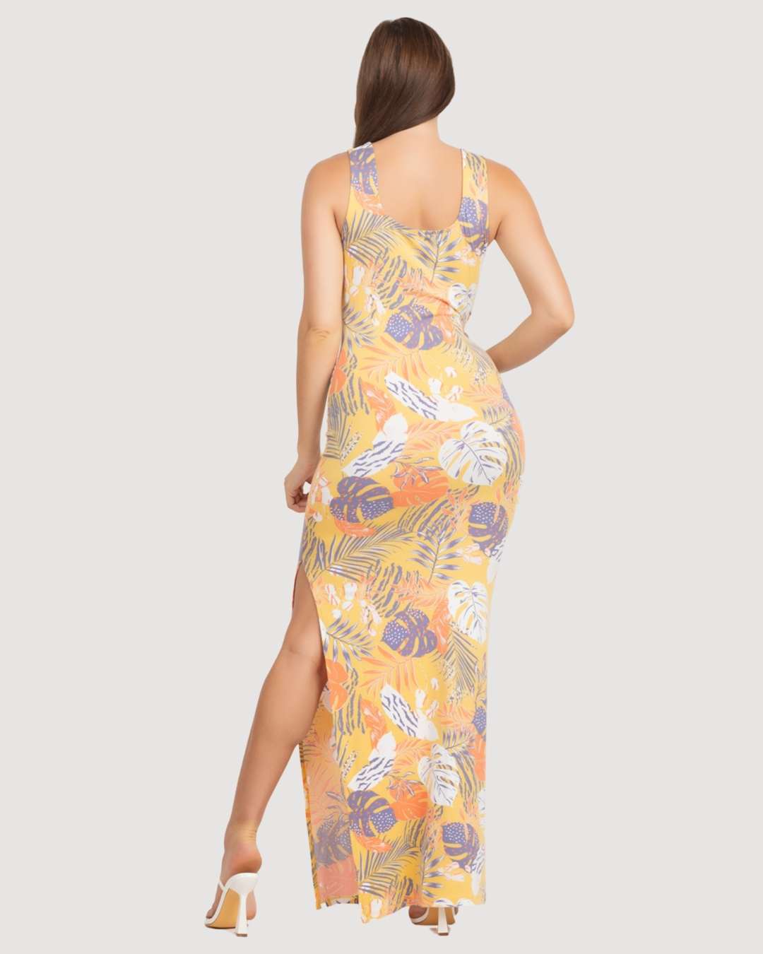 VESTIDO IRIS AMARILLO LARGO PARA DAMA