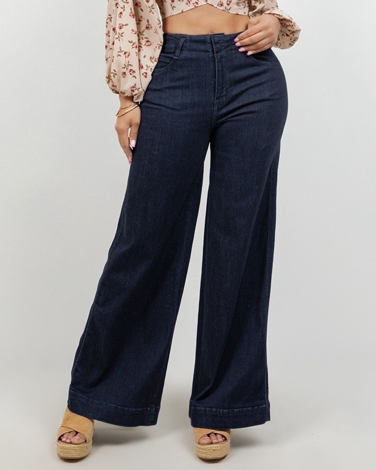 JEANS ENCORE HIGH RISE PALAZZO