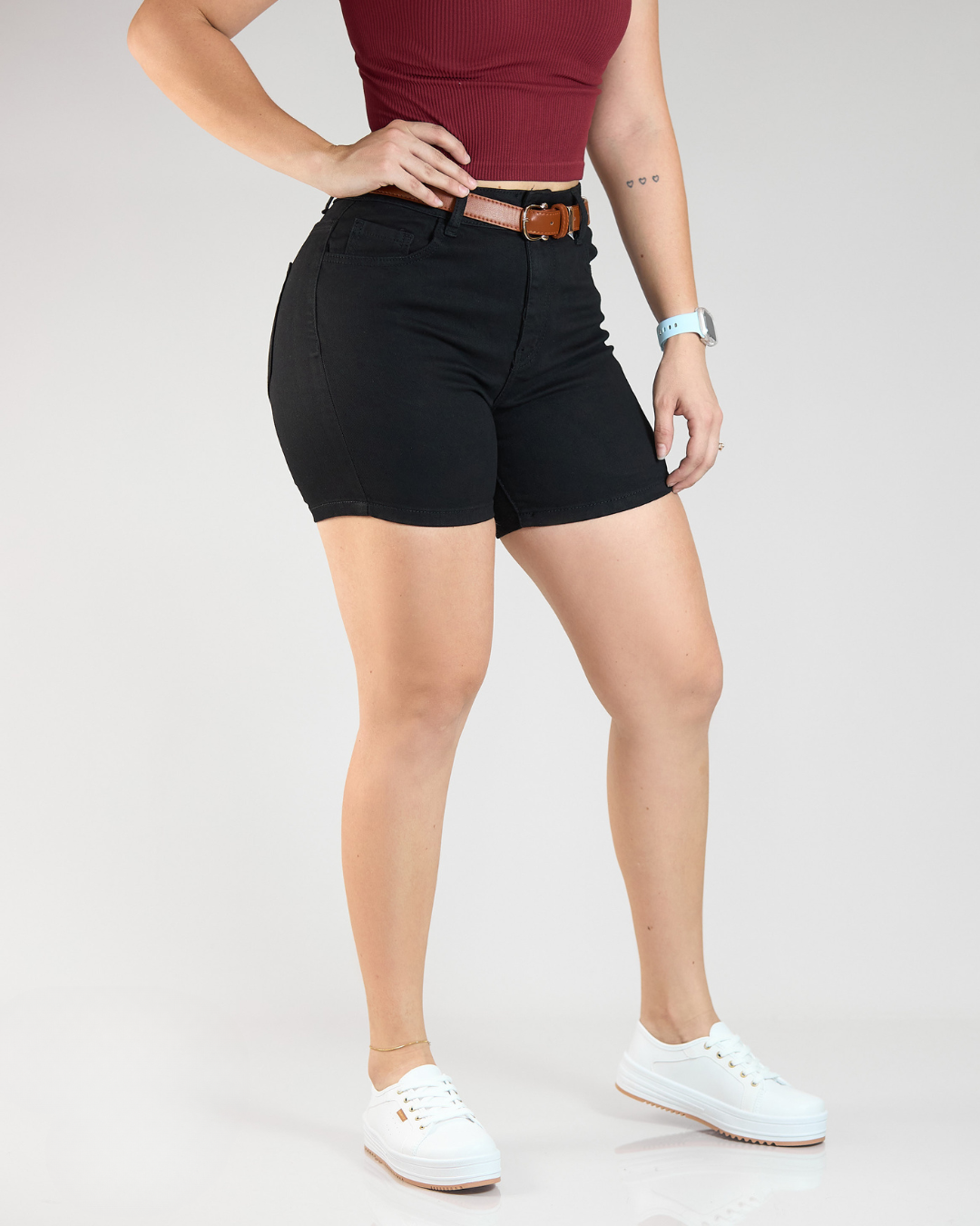 SHORT ENCORE NEGRO PARA DAMA