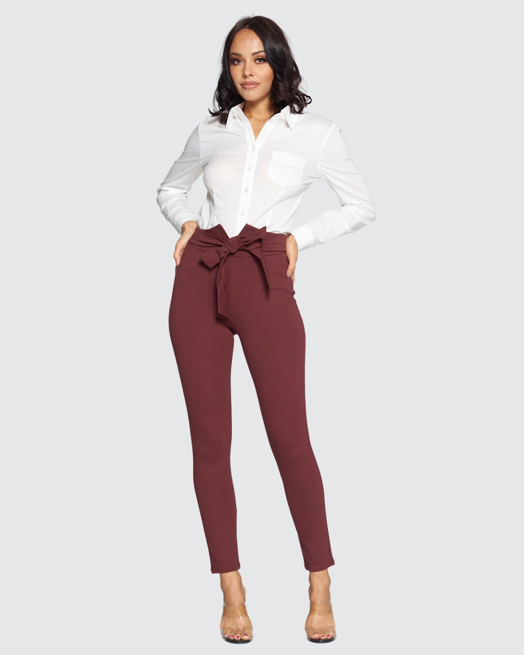PANTALÓN DE VESTIR CAFÉ PARA DAMA CHOCOLATE