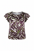 Blusa animal print borgoña ghost mannequin