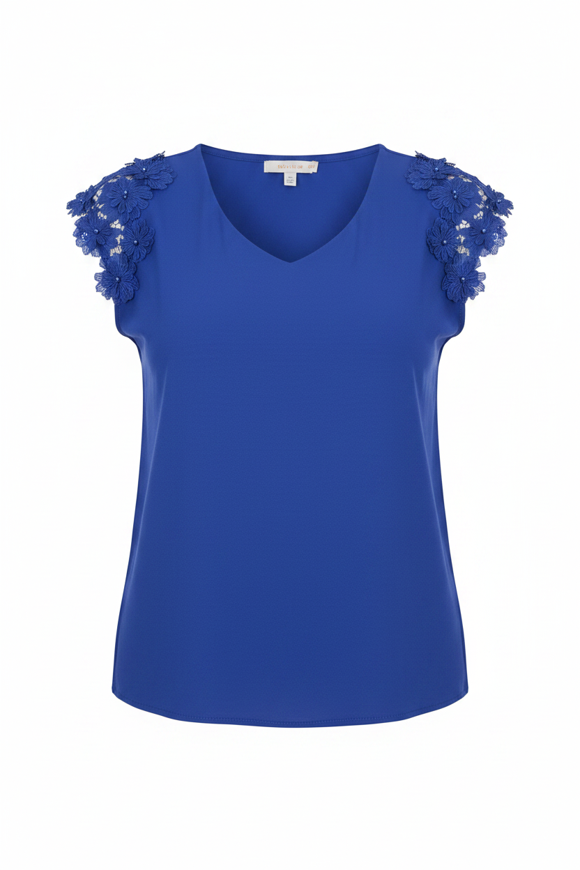 Blusa azul ghost mannequin