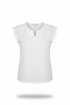 Blusa blanca encaje floral ghost mannequin