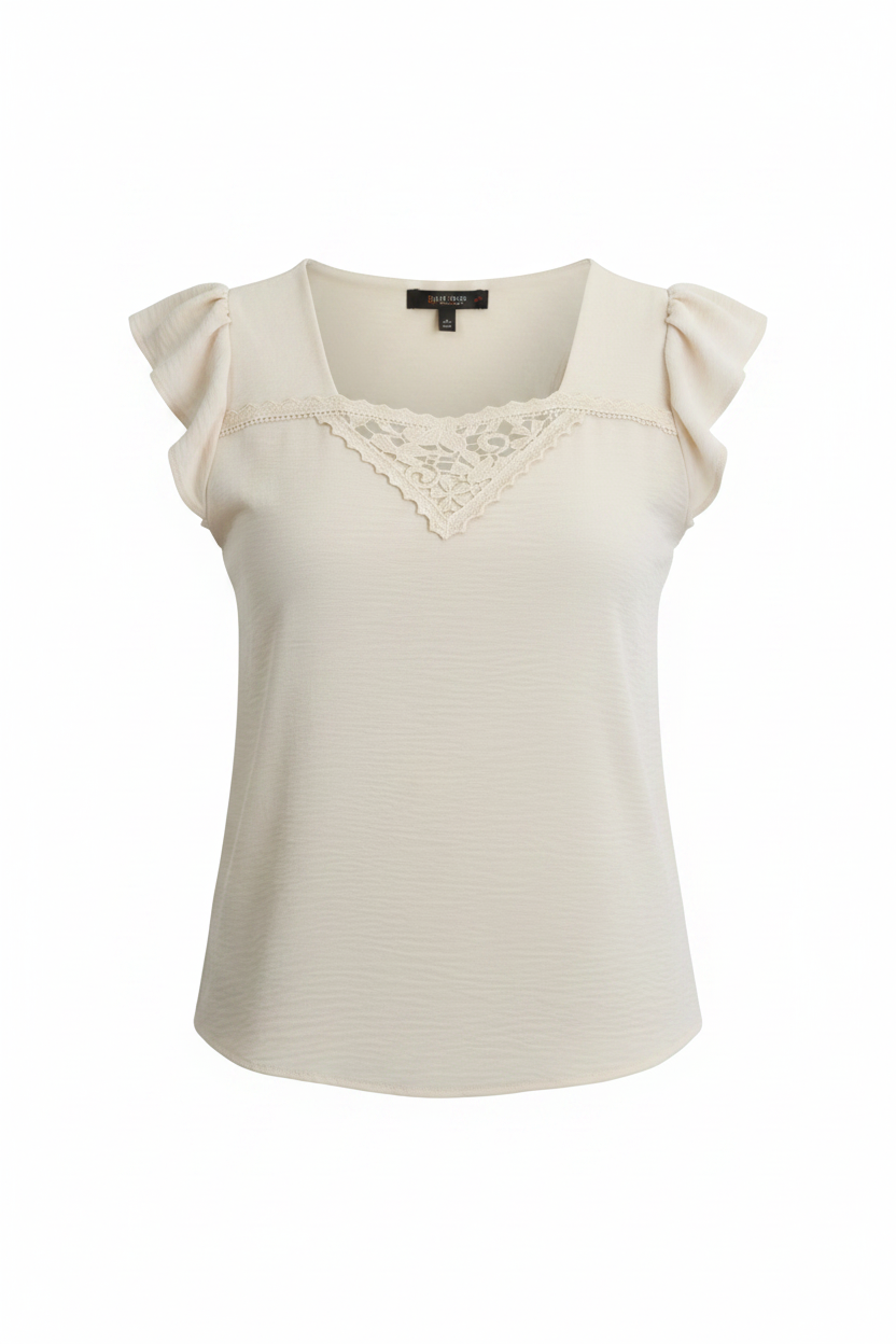Blusa crema ghost mannequin