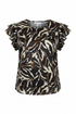 Blusa negra animal print dorado ghost mannequin