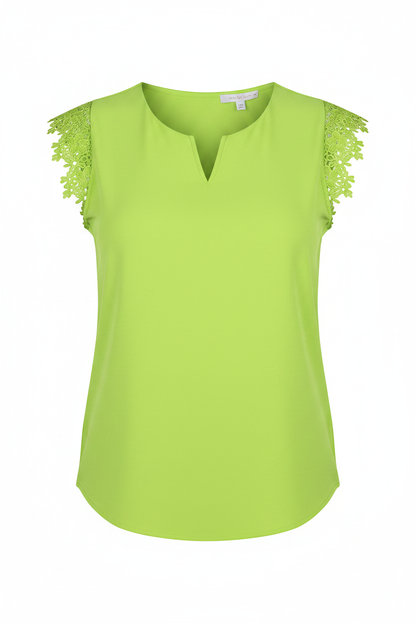 Blusa verde lima crochet ghost mannequin