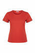 Camiseta roja encaje ghost mannequin